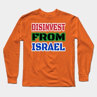 DISINVEST FROM ISRAEL - Back Long Sleeve T-Shirt
